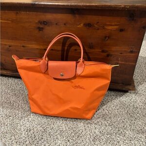 Longchamp Le Pliage Medium Top-Handle Tote Bag - Orange